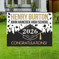 Hat's Off! Graduation Celebration Yard Sign