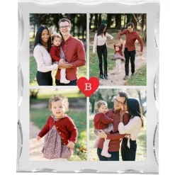 Heart Initial Multi-Photo Acrylic Block