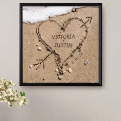Heart in Sand Canvas