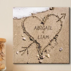 Heart in Sand Canvas