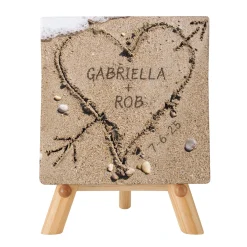 Heart in Sand Canvas
