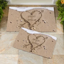 Heart in Sand Doormat