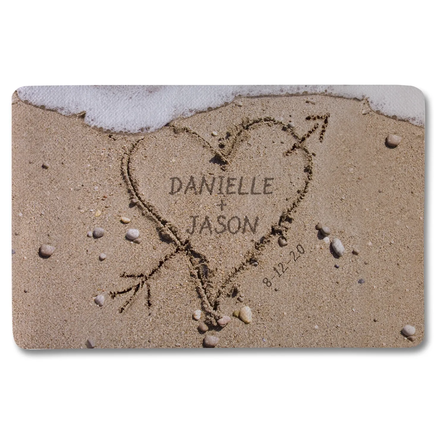 Heart in Sand Doormat