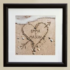 Heart in Sand Framed Print