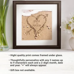 Heart in Sand Framed Print