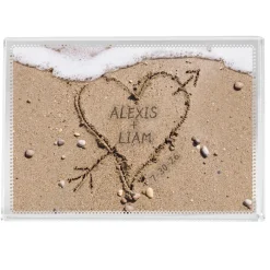 Heart in Sand Glass Block
