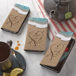 Heart in Sand Phone Folio Case