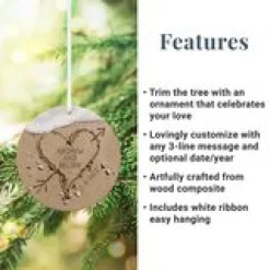 Heart in Sand Round Ornament