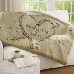 Heart in Sand Throw