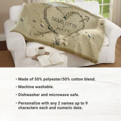 Heart in Sand Throw