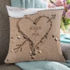 Heart in Sand Wedding Pillow