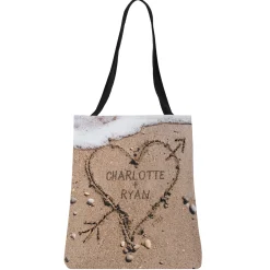 Heart in Sand Wedding Tote