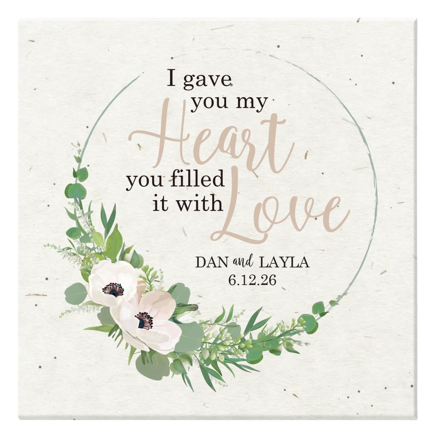 Heart is Filled with Love Canvas