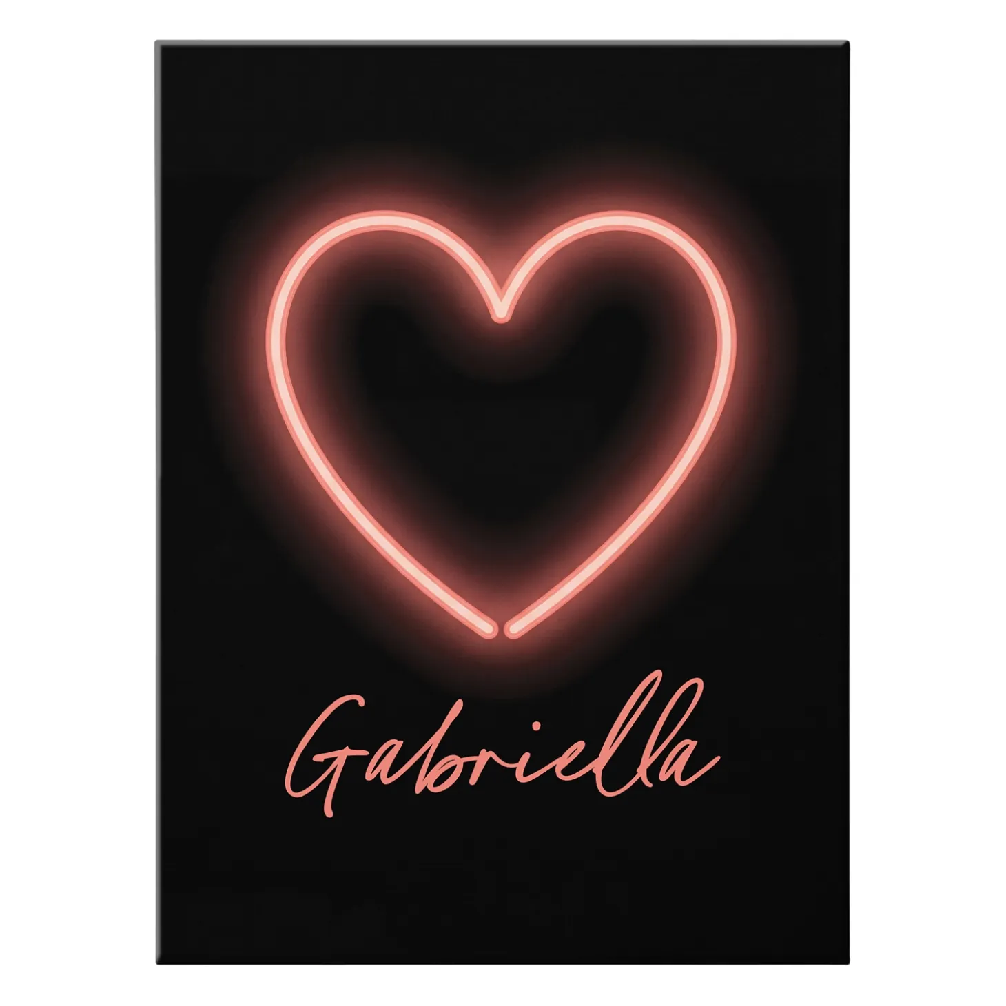 Heart Neon Sign Canvas