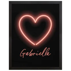 Heart Neon Sign Canvas