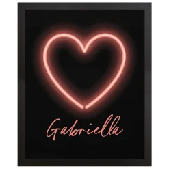 Heart Neon Sign Canvas