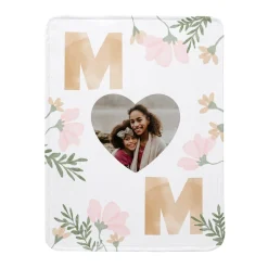 Heart of Mom Photo Plush Blanket