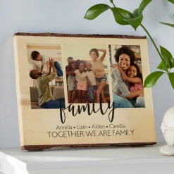 Heart of Our Family Rustic Photo Wood Sign