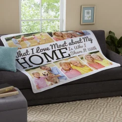 Heart Of the Home Plush Photo Blanket