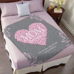 Heart Petals Plush Blanket