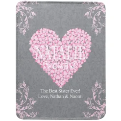 Heart Petals Plush Blanket