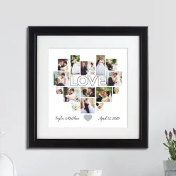 Heart Photo Collage Framed Print