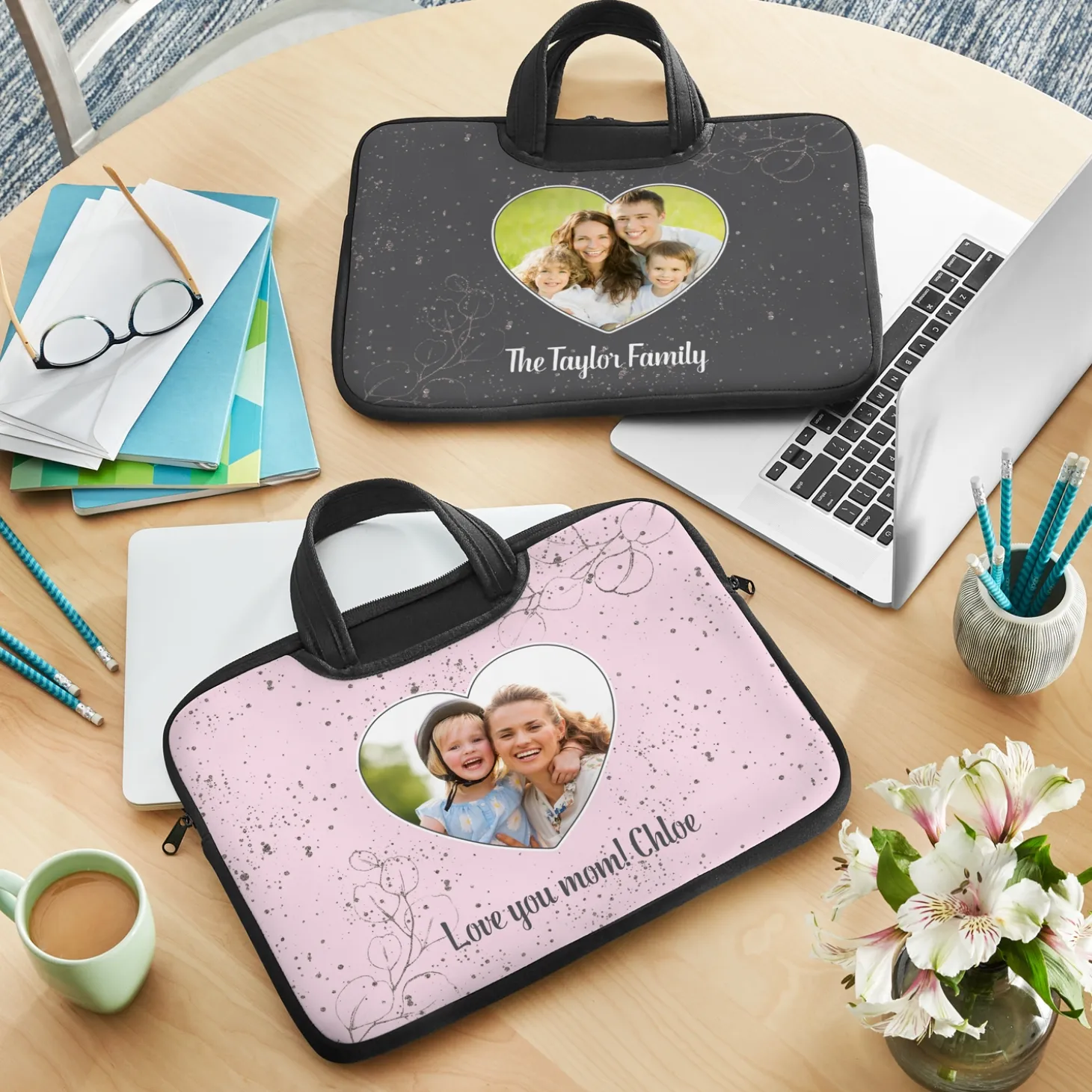 Heart Photo Laptop Carrying Bag