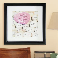 Heart Rocks Square Framed Print