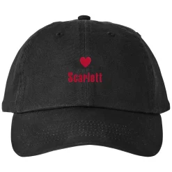 Heart with Name Embroidered Hat