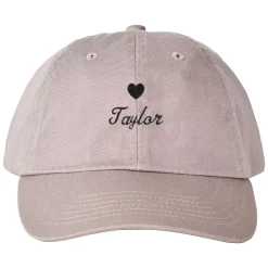 Heart with Name Embroidered Hat