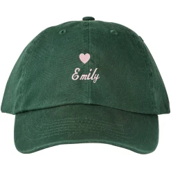 Heart with Name Embroidered Hat