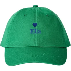 Heart with Name Embroidered Hat