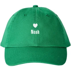 Heart with Name Embroidered Hat
