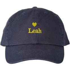 Heart with Name Embroidered Hat