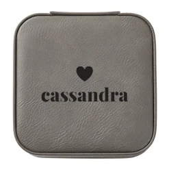 Heart with Name Travel Jewelry Box
