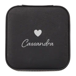 Heart with Name Travel Jewelry Box
