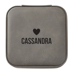 Heart with Name Travel Jewelry Box