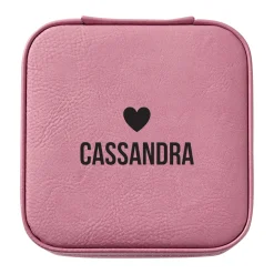 Heart with Name Travel Jewelry Box