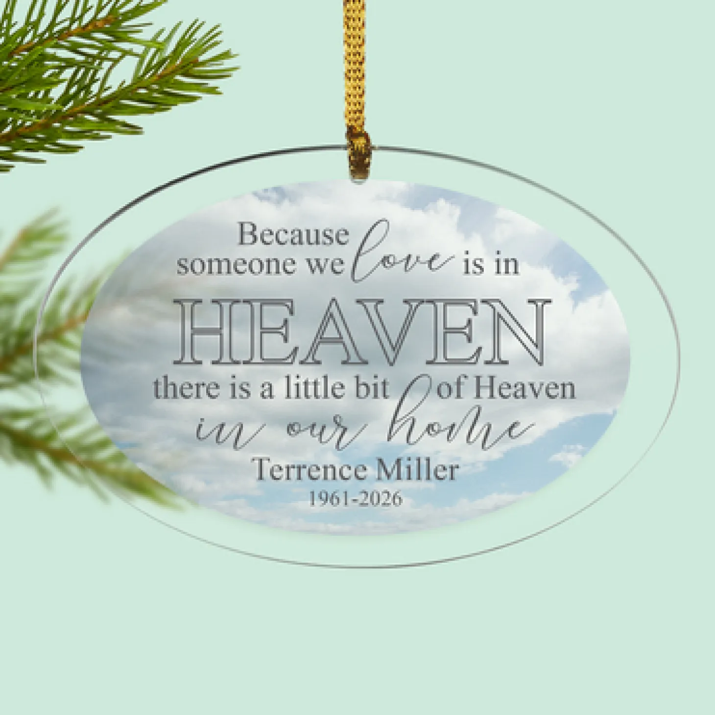 Heaven in Our Home Oval Ornament