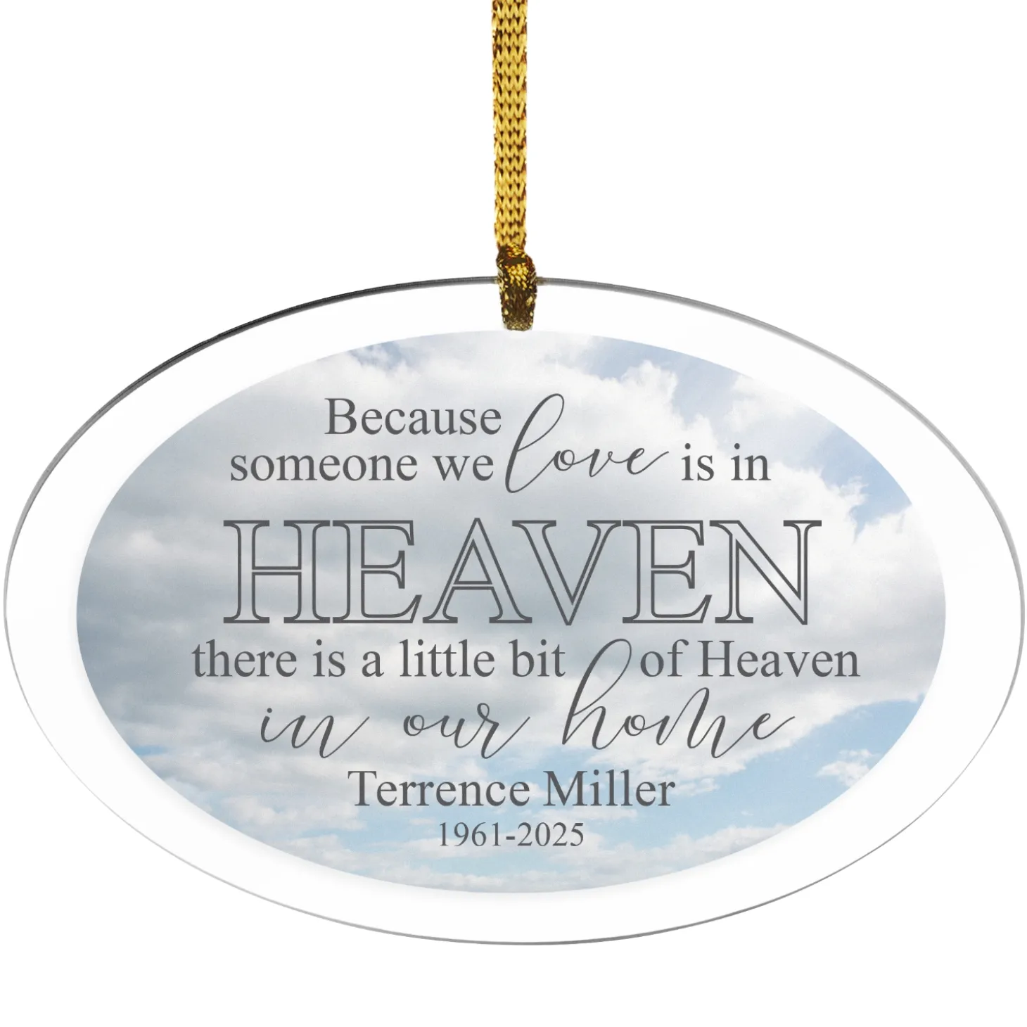 Heaven in Our Home Oval Ornament