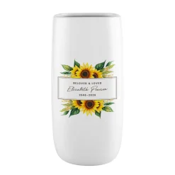 Heavenly Sunflowers Memorial Vase