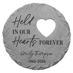 Held In Our Hearts Garden Stone