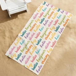 Hello Beach Towel