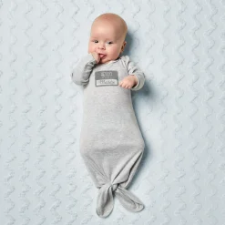Hello Name Tag Baby Knotted Gown