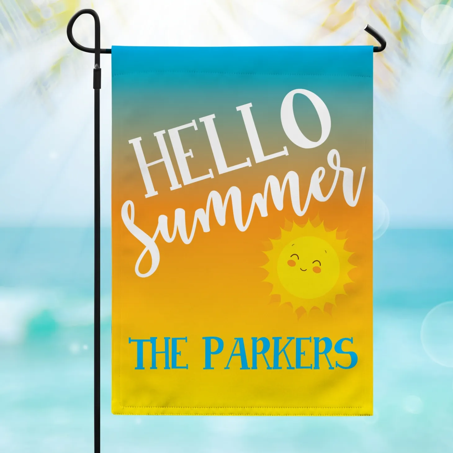 Hello Summer Garden Flag