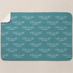 Hello World! Baby Swaddle Blanket