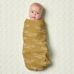 Hello World! Baby Swaddle Blanket