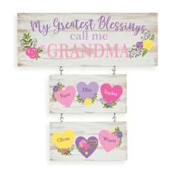 Her Greatest Blessings Hanging Wood Wall Art
