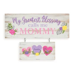 Her Greatest Blessings Hanging Wood Wall Art