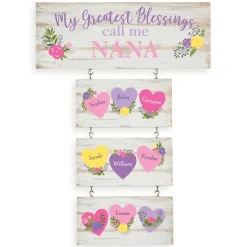 Her Greatest Blessings Hanging Wood Wall Art